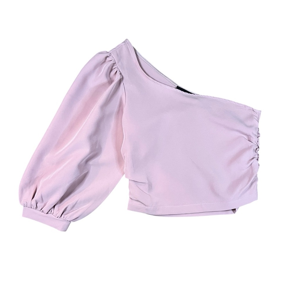 Know One Cares NWT Small Pink One Shoulder Cropped Blouse